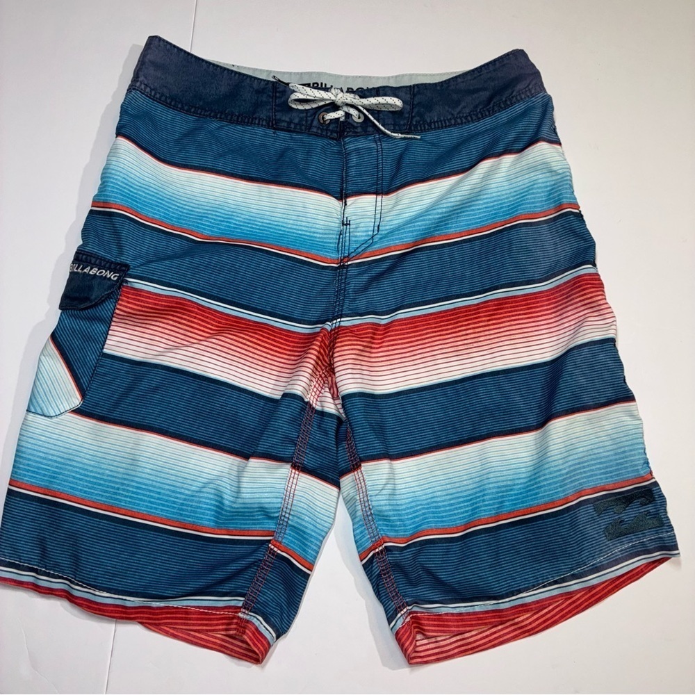 Billabong Men's Boardshorts Originals All Day Striped Tag Faded, Measures 32”